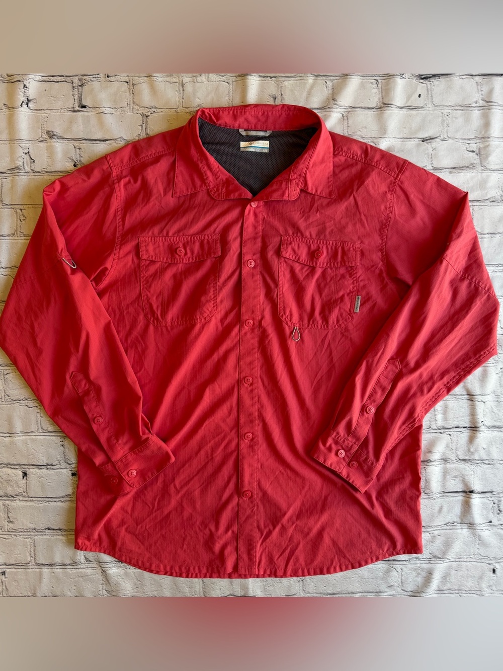 Columbia Omni Shade Men’s Large Button Down Shirt Fishing Outdoor Long Sleeve